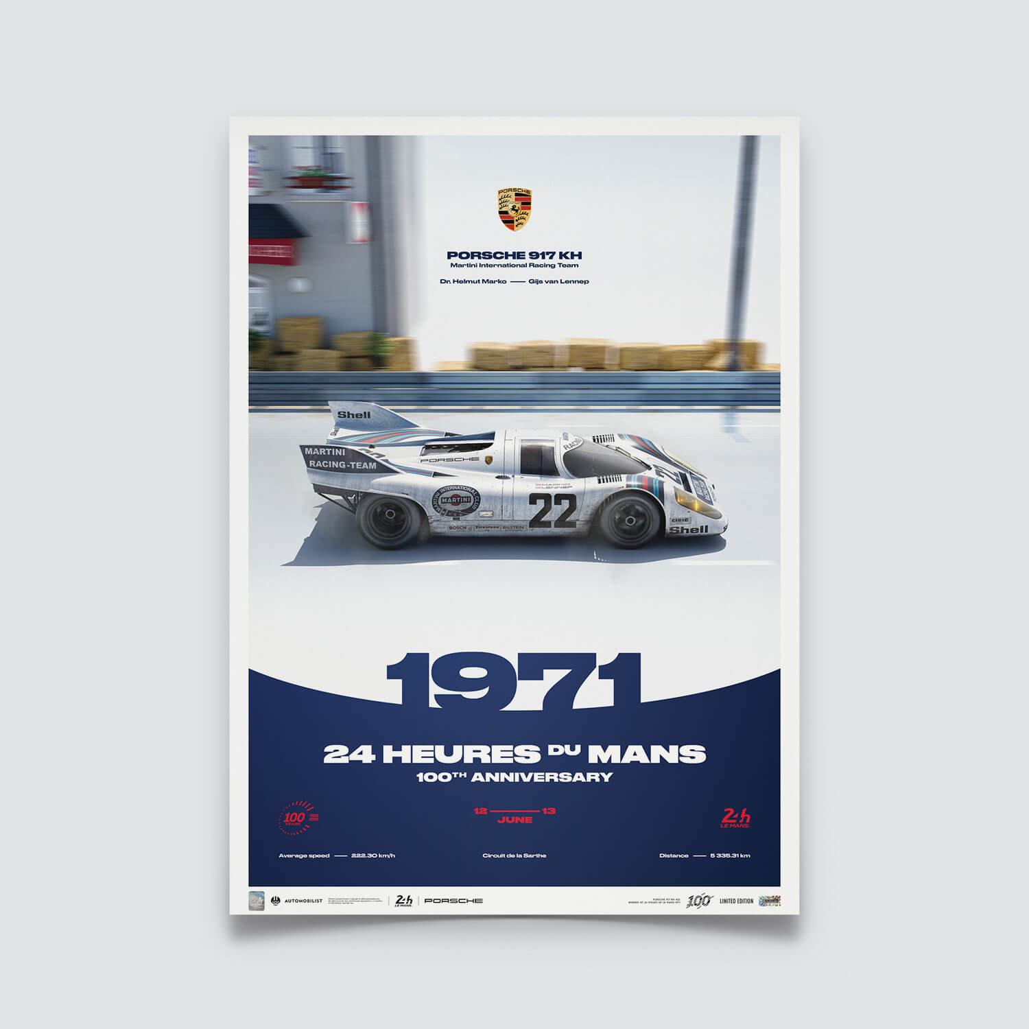Porsche 917 KH | 1971 100th Anniversary | 24h Le Mans Poster