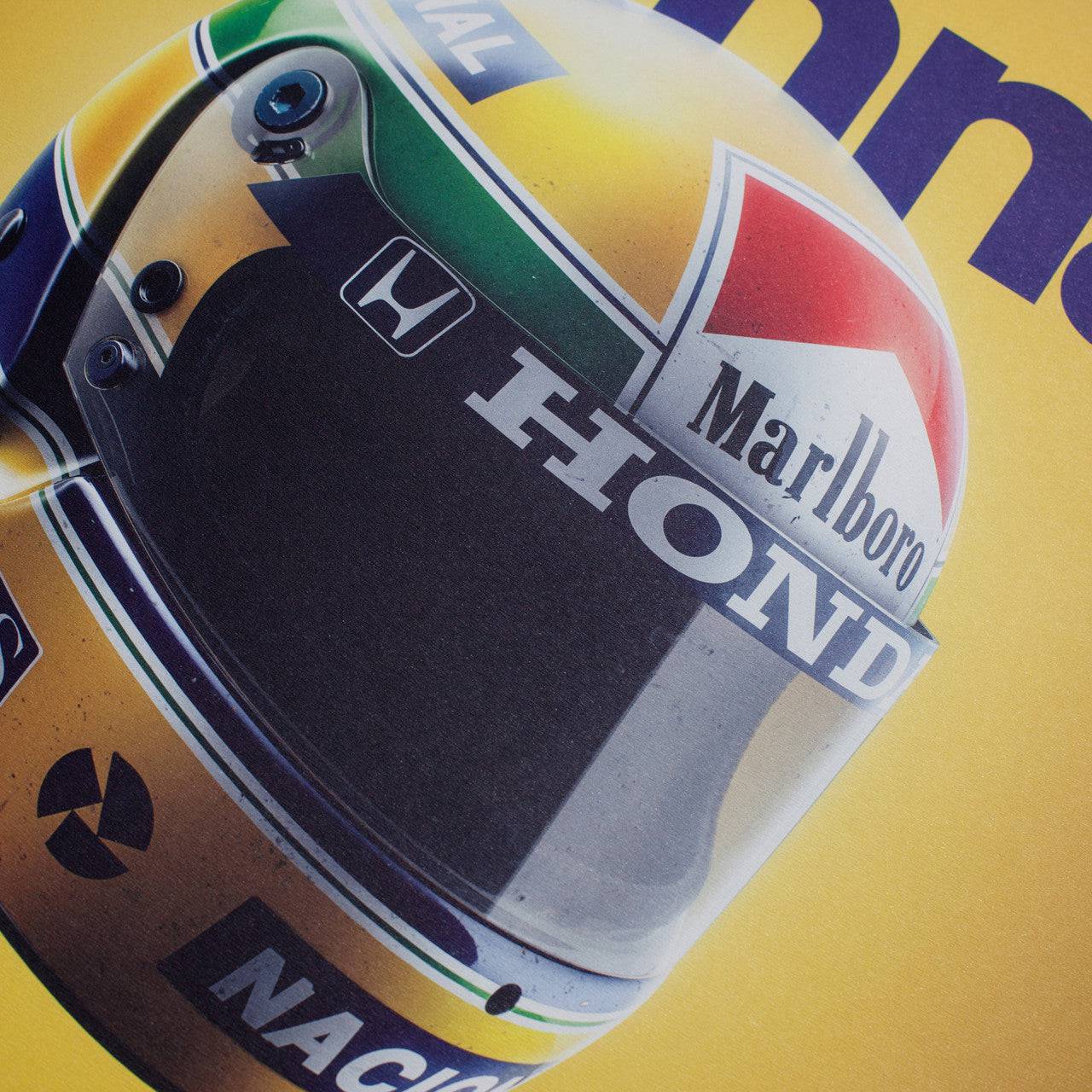 McLaren MP4/4 - Ayrton Senna - Helmet - San Marino GP - 1988 - Poster