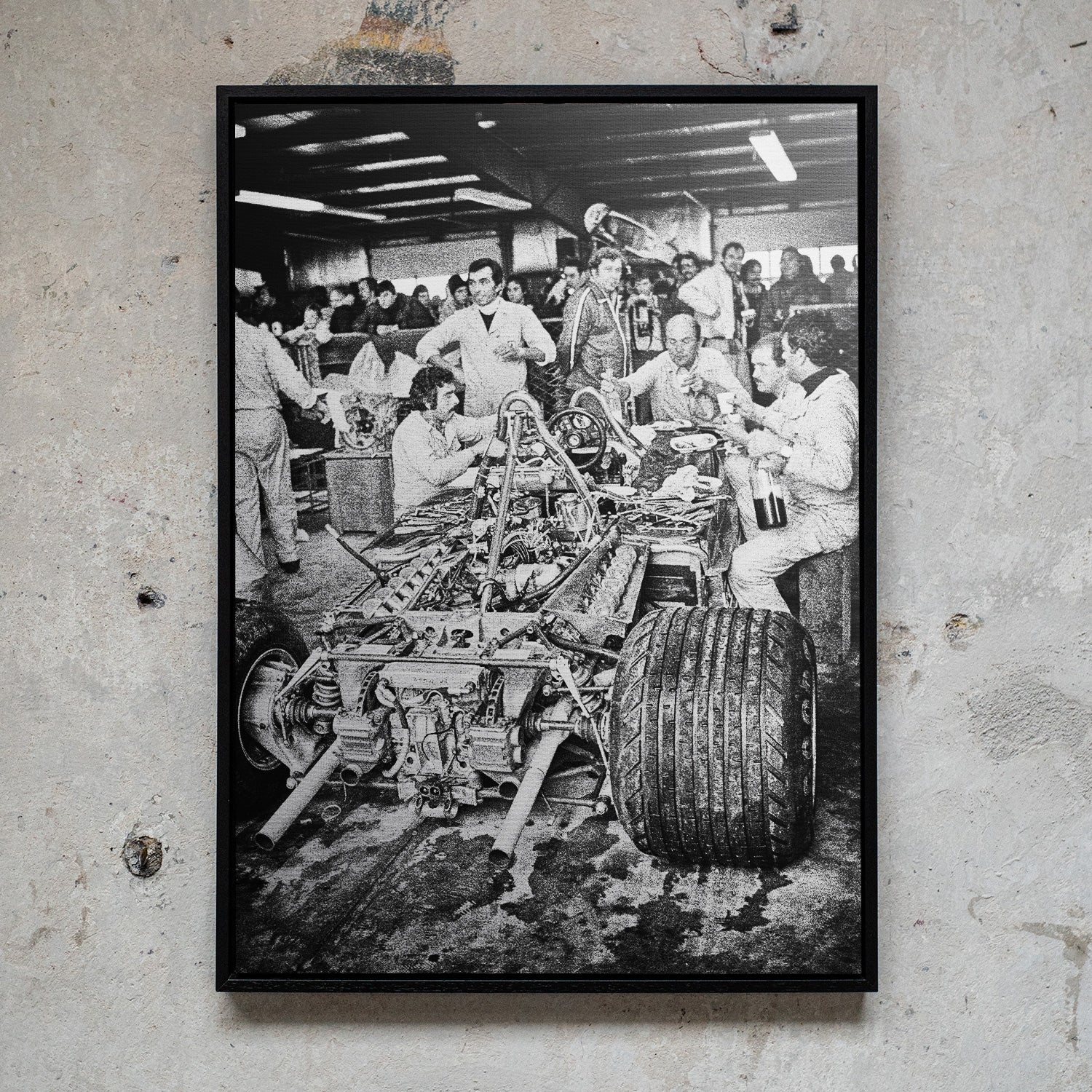 Framed Canvas Print "Dinner" by Richard Kelley