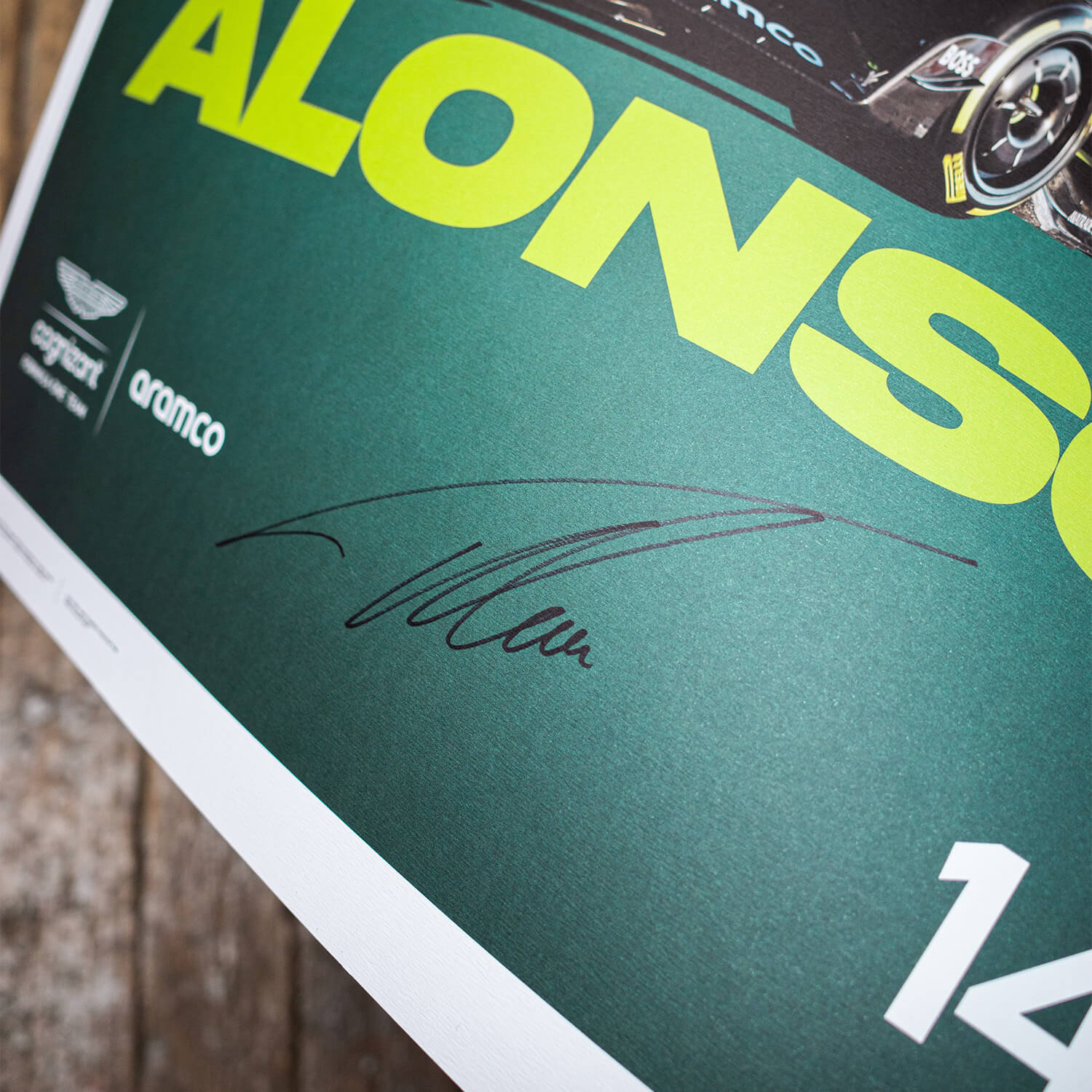 Signed by Fernando Alonso | 2023 Aston Martin Aramco Cognizant Formula One™ Team | Aston Martin Poster