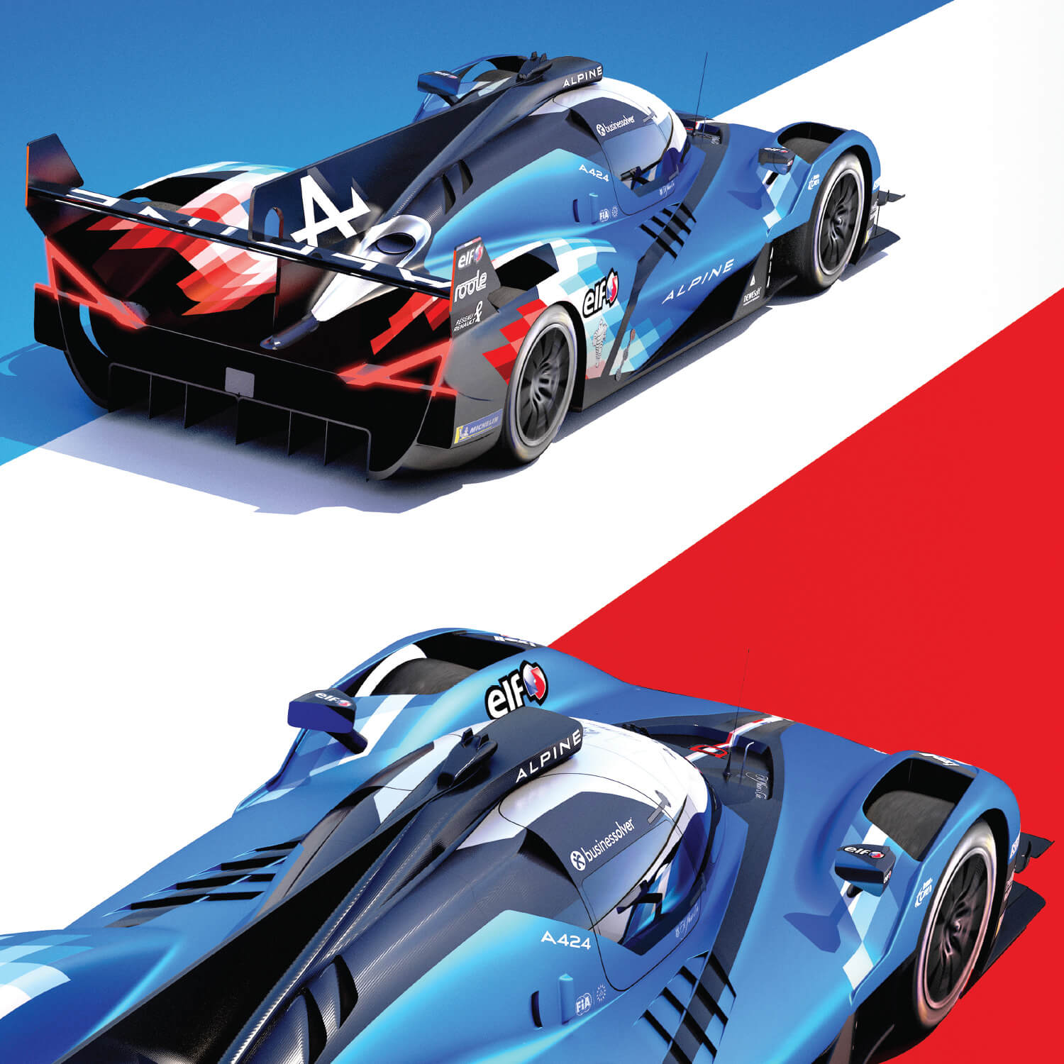 Alpine A424 | 2024 | Official Event 24h Le Mans Poster