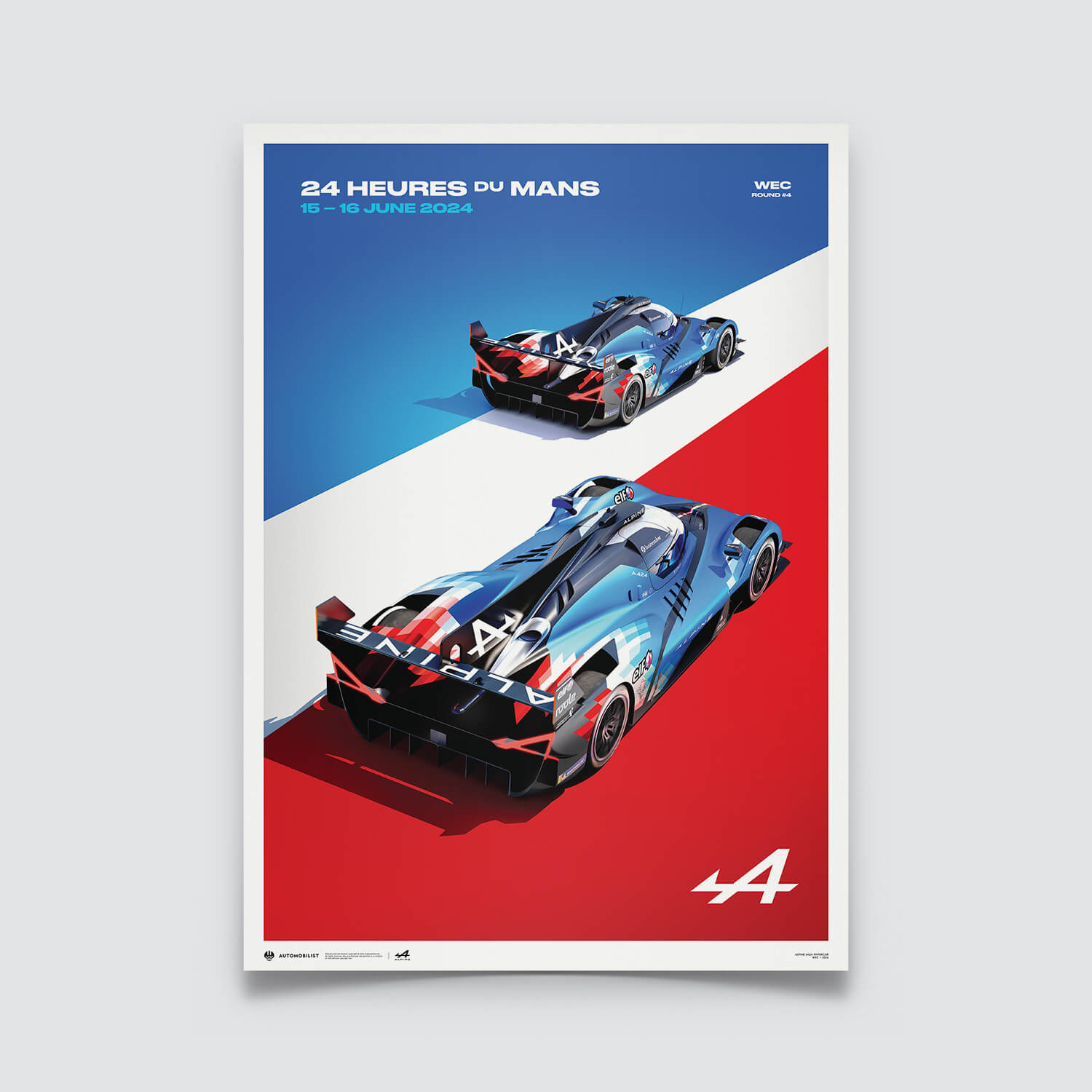 Alpine A424 | 2024 | Official Event 24h Le Mans Poster