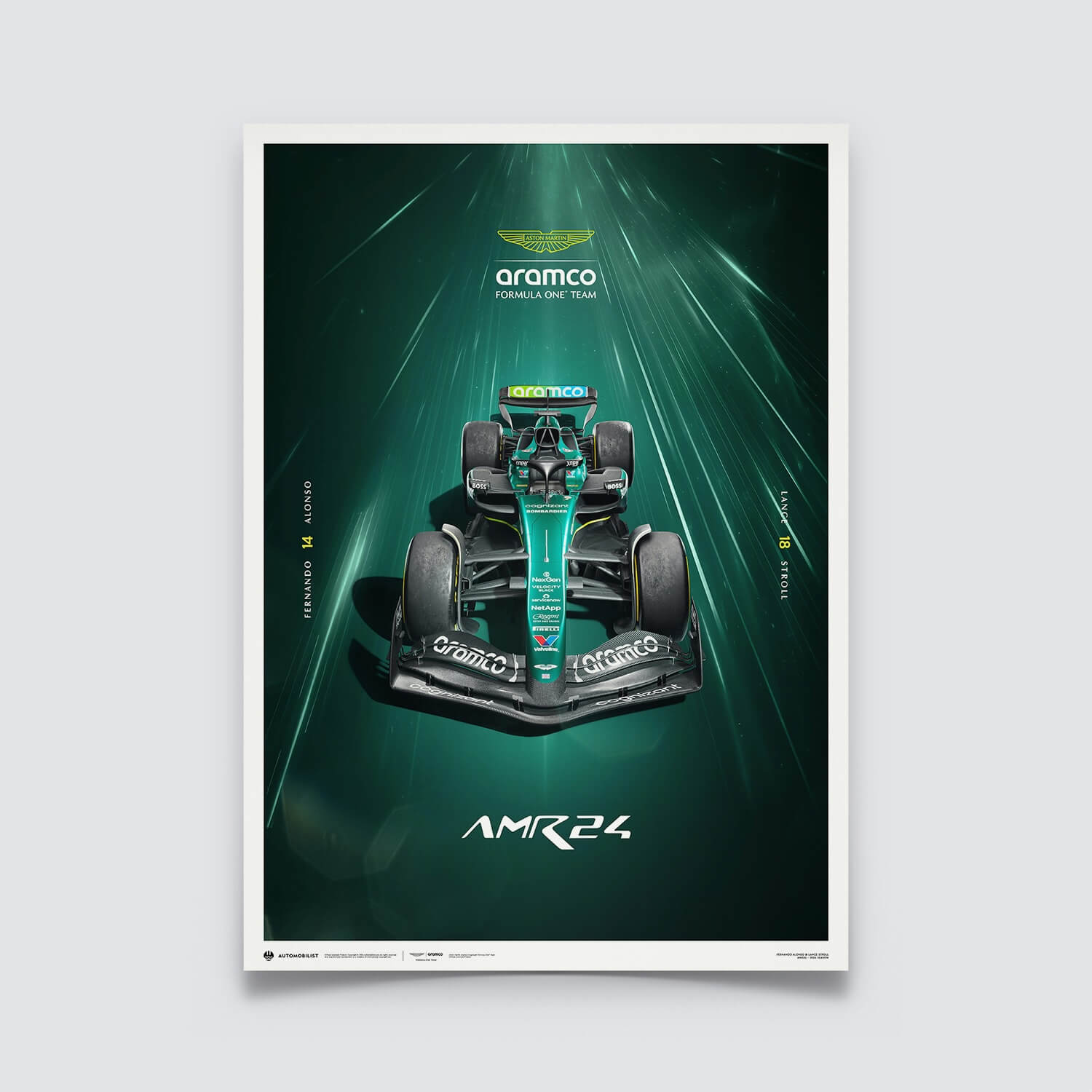 Aston Martin Aramco Formula One® Team AMR24 | 2024 Hyper-Focus | Official Event Poster