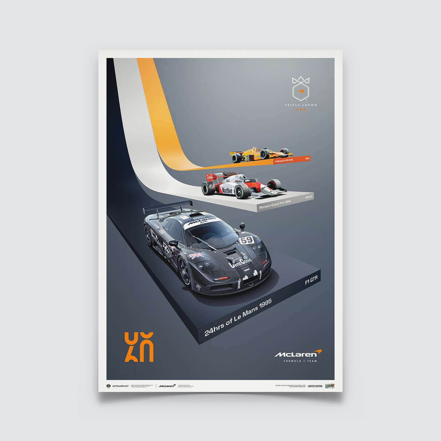 McLaren Racing | 2023 The Triple Crown 60th Anniversary | McLaren Poster