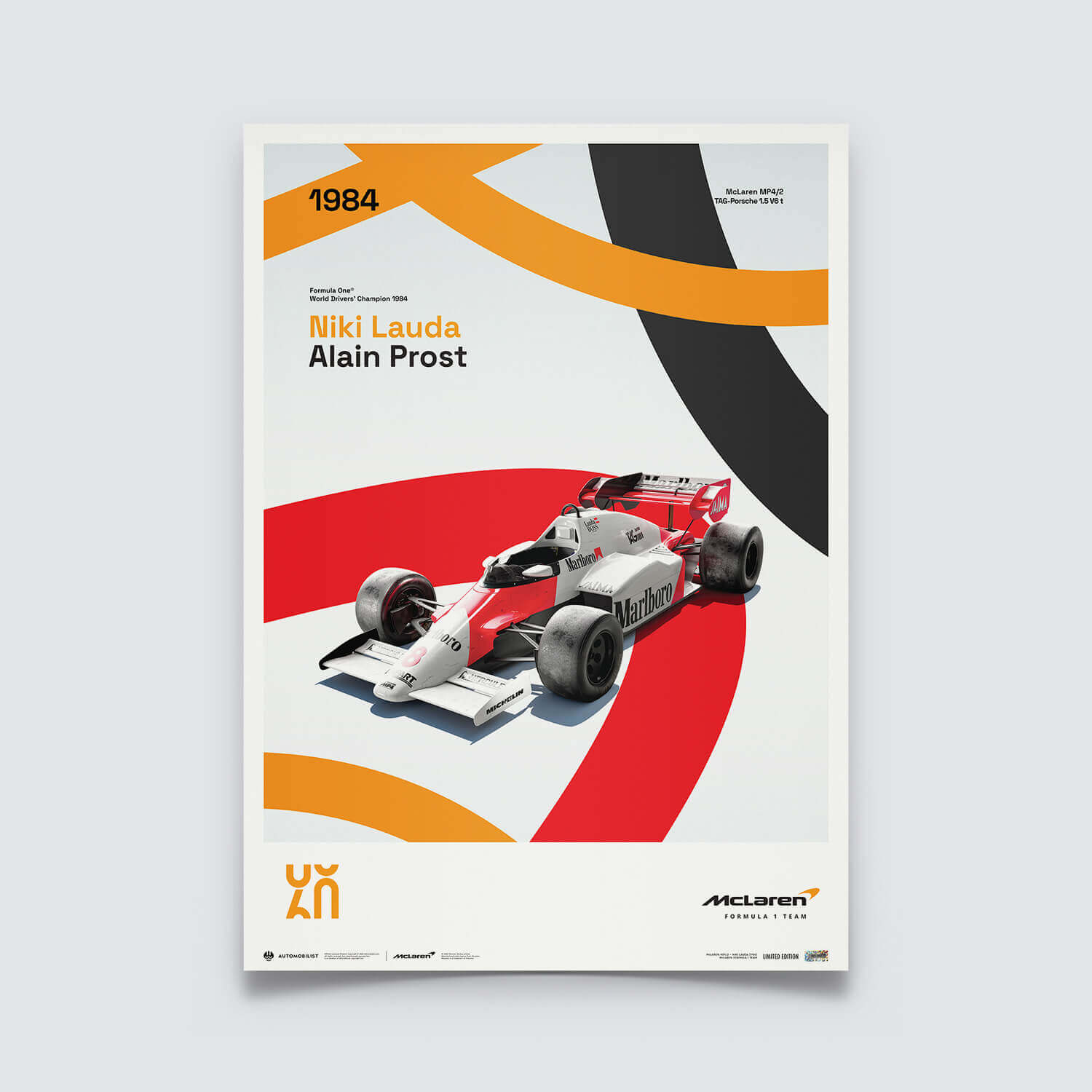 McLaren Racing MP4/2 | 1984 60th Anniversary | McLaren Poster
