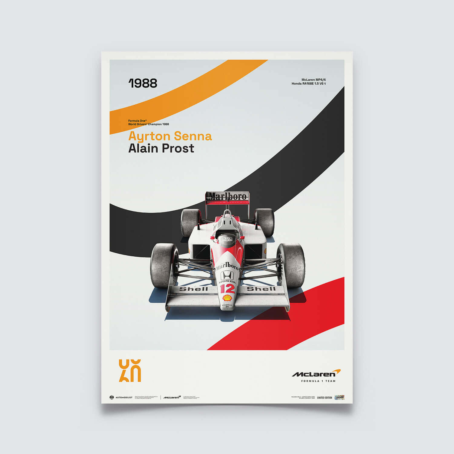 McLaren Racing MP4/4 | 1988 60th Anniversary | McLaren Poster