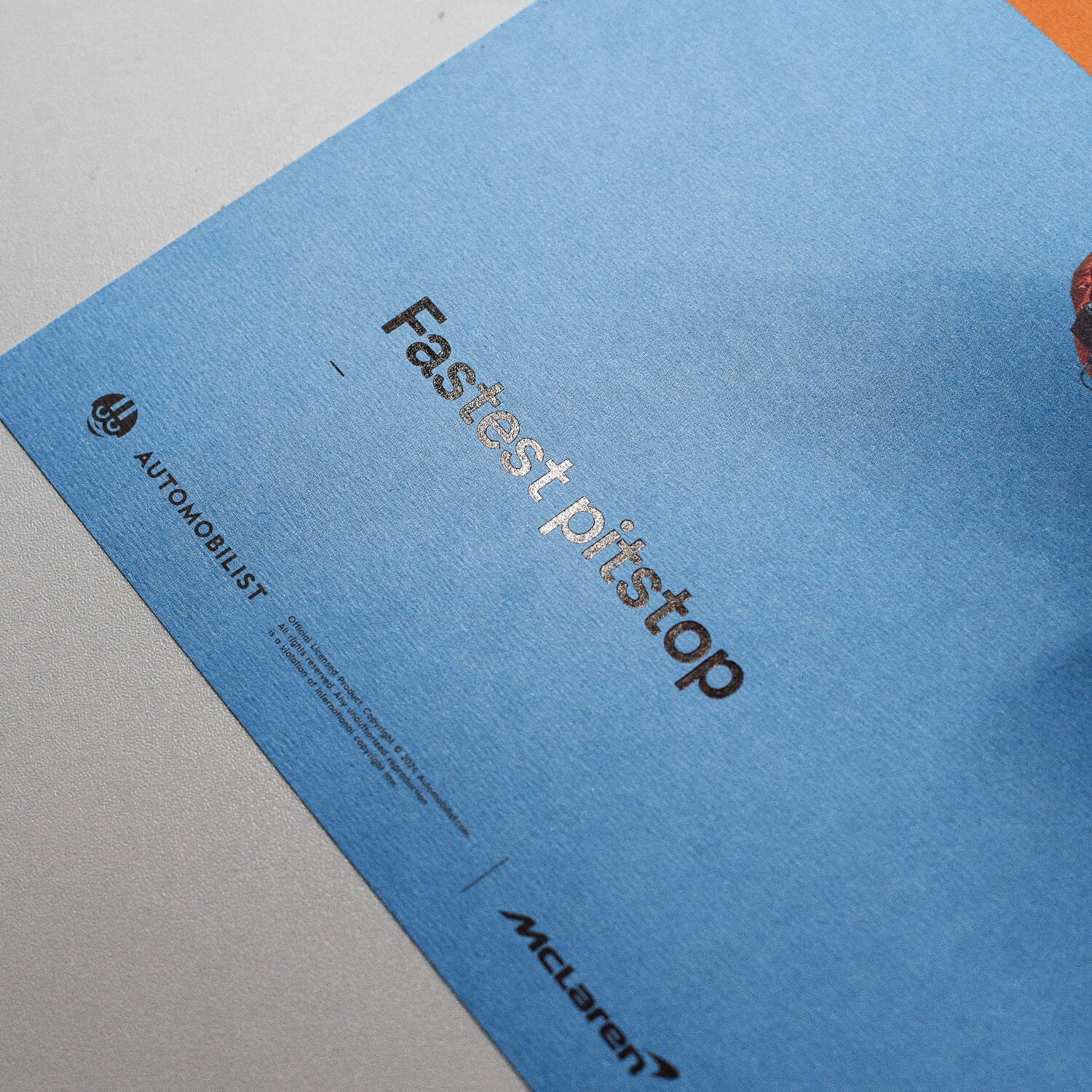 McLaren Formula 1 Team | 2023 World Record Fastest Pit Stop 1.80 | Collector's Edition McLaren Poster