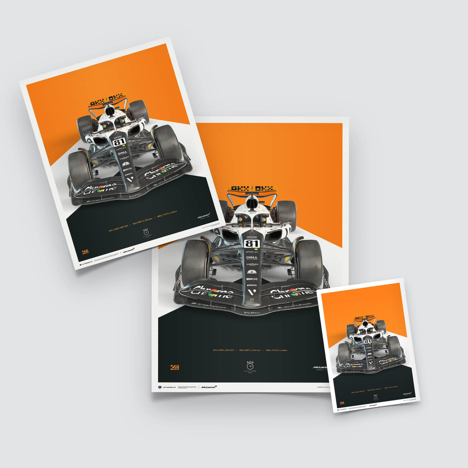 Oscar Piastri | 2023 The Triple Crown Livery 60th Anniversary | McLaren Formula 1 Team Poster