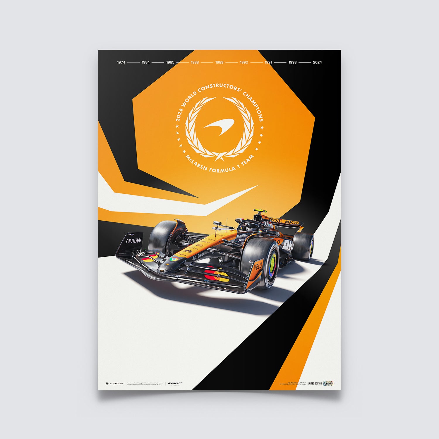 McLaren Formula 1 Team - F1® World Constructors' Champions - 2024 | Limited Edition Poster