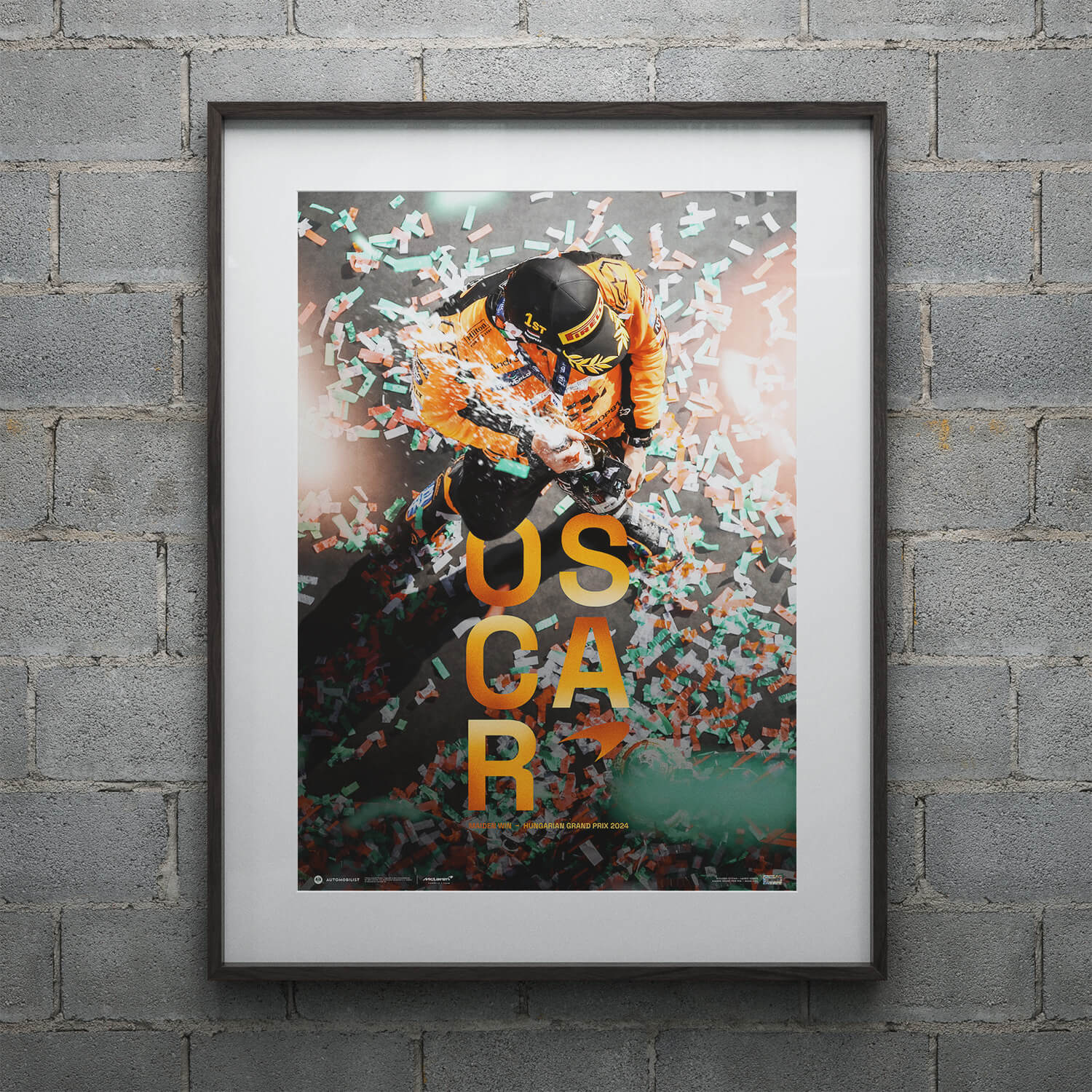 Oscar Piastri | 2024 Maiden Grand Prix Win Hungary | Collector’s Edition McLaren Formula 1 Team Poster