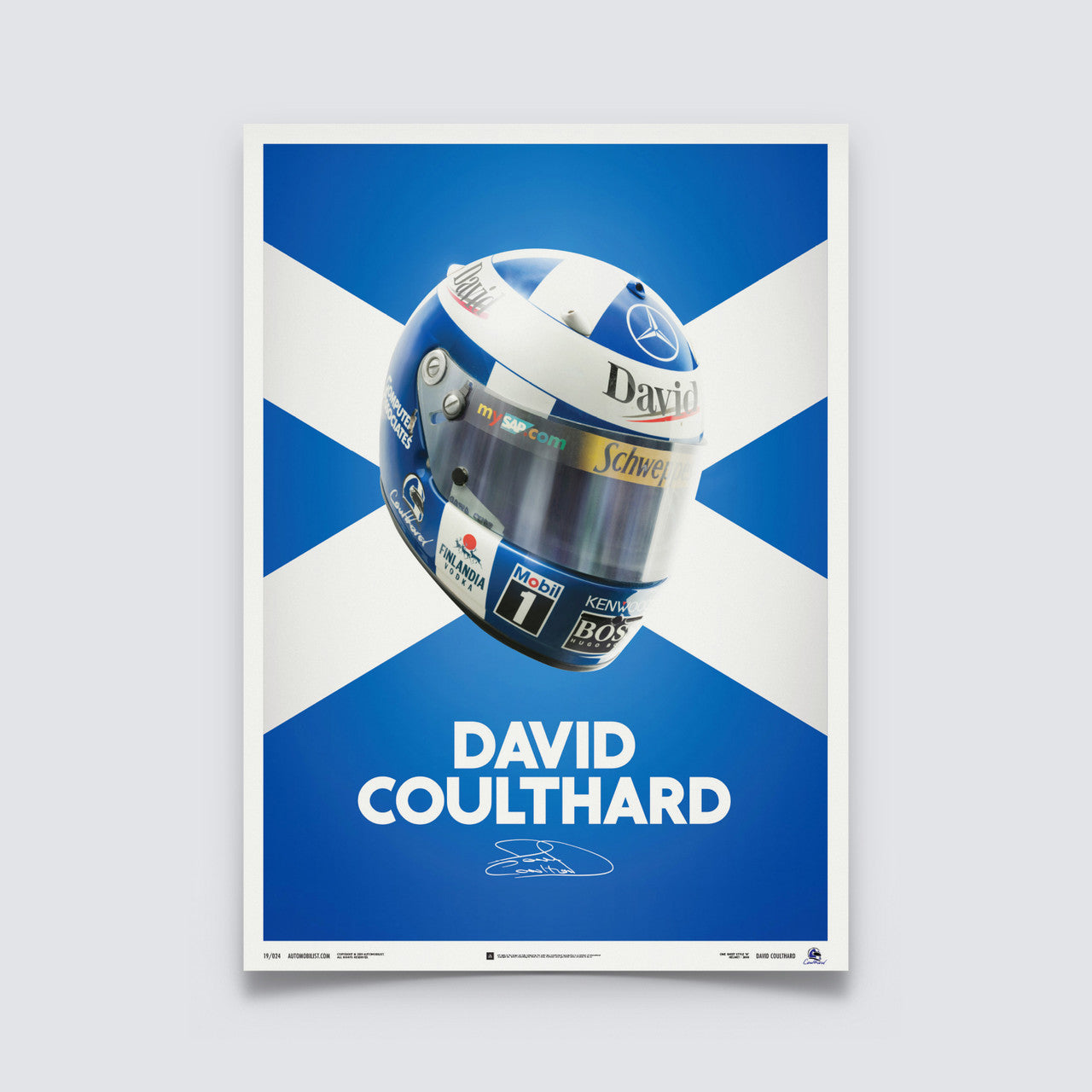 David Coulthard - Helmet - 2000 - Poster