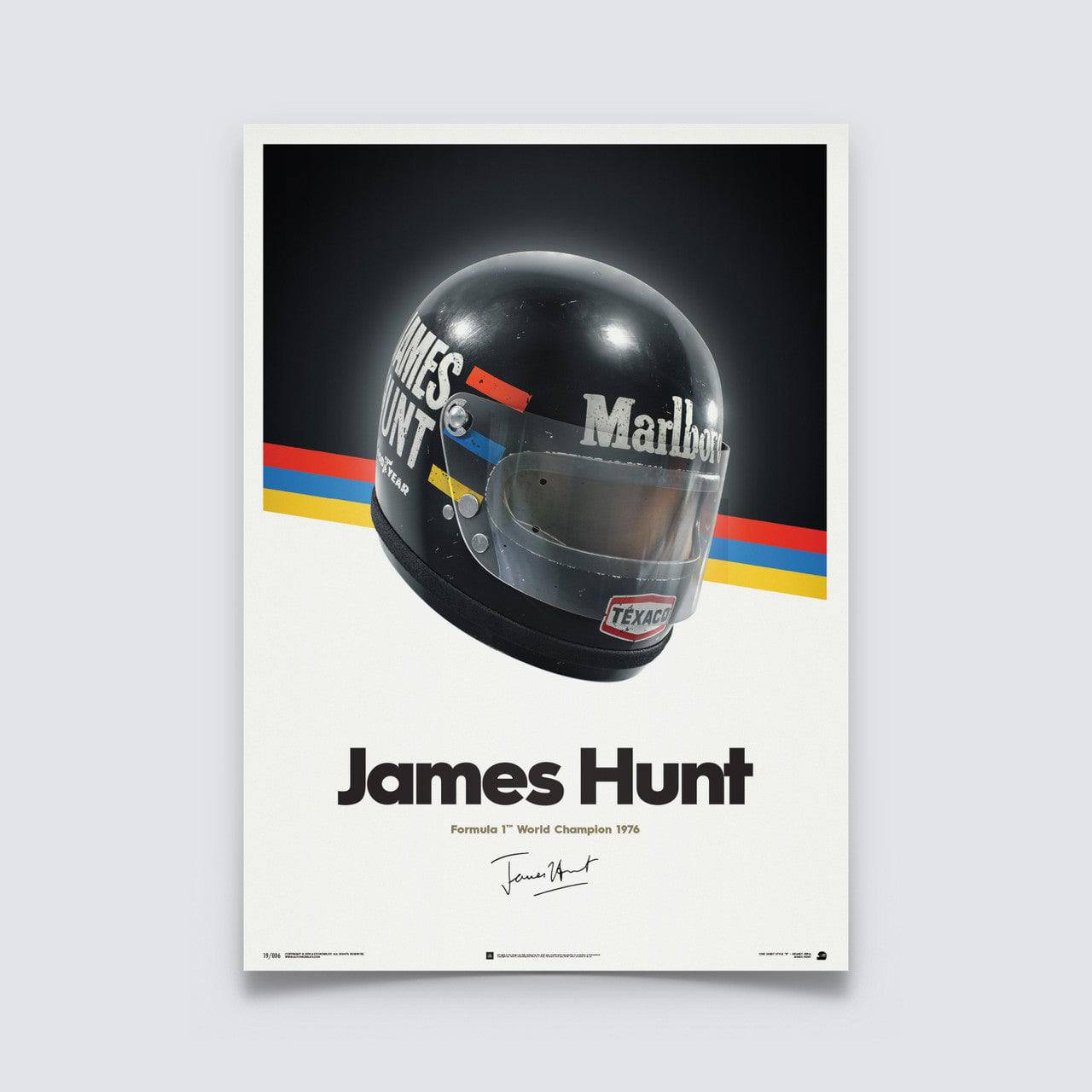James Hunt  - Helmet - 1976 - Poster
