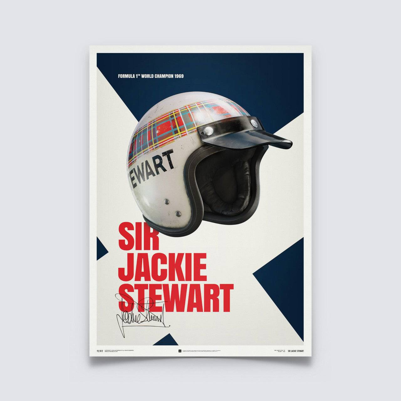 Sir Jackie Stewart - Helmet - 1969 - Poster