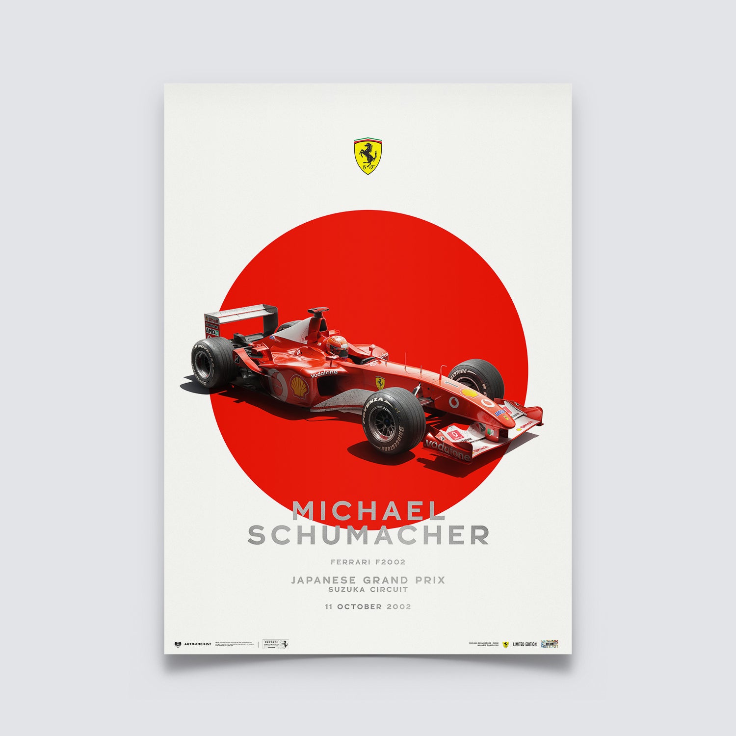 Ferrari F2002 - Michael Schumacher Suzuka GP 2002 | Collector's Edition Poster