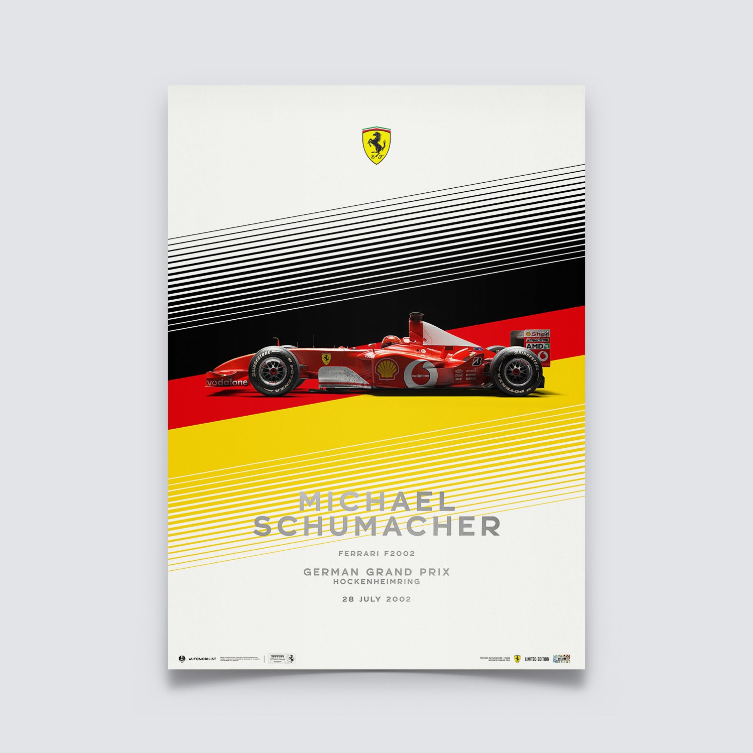 Ferrari F2002 - Michael Schumacher Hockenheim GP 2002 | Collector’s Edition Poster