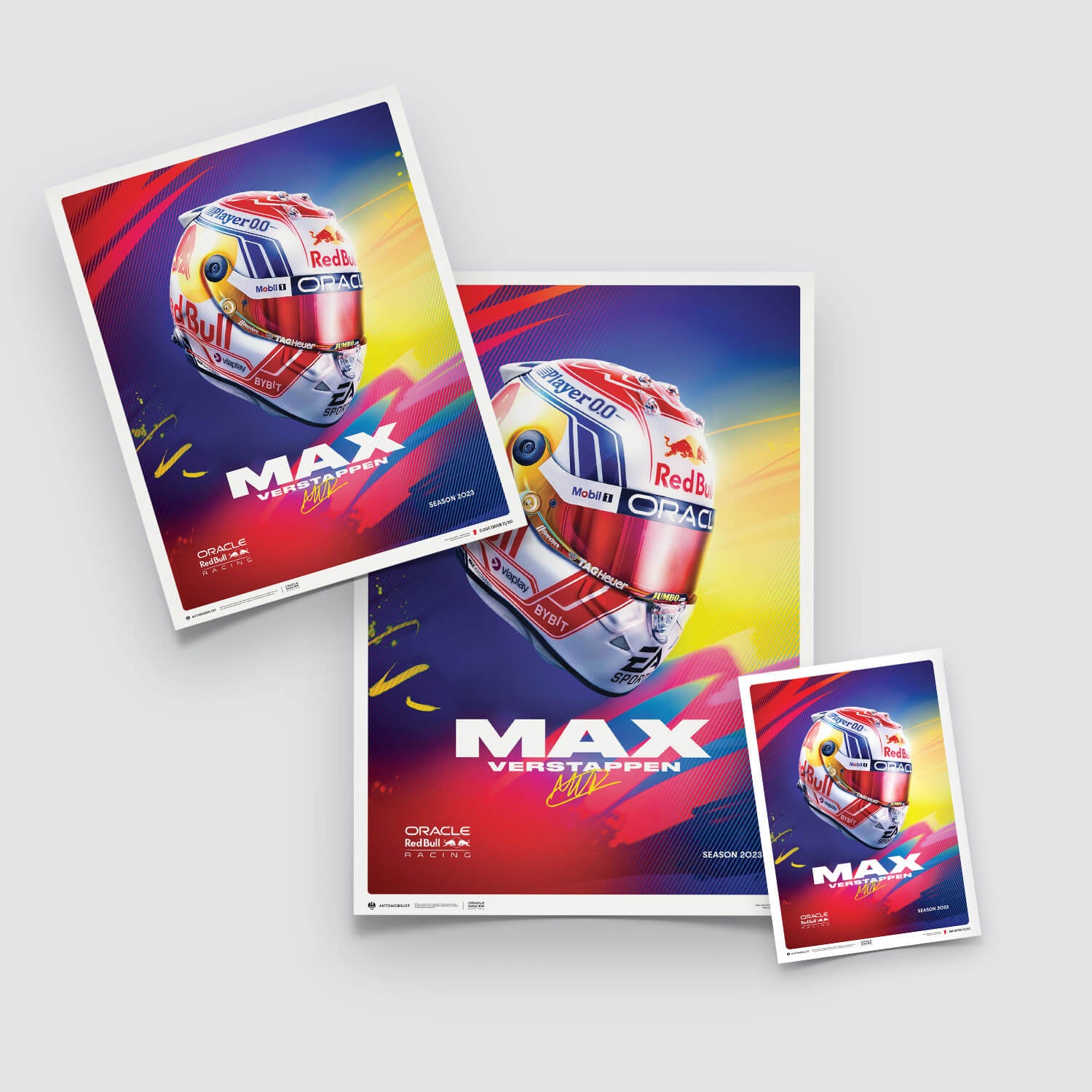 Max Verstappen | 2023 Helmet | Oracle Red Bull Racing Poster