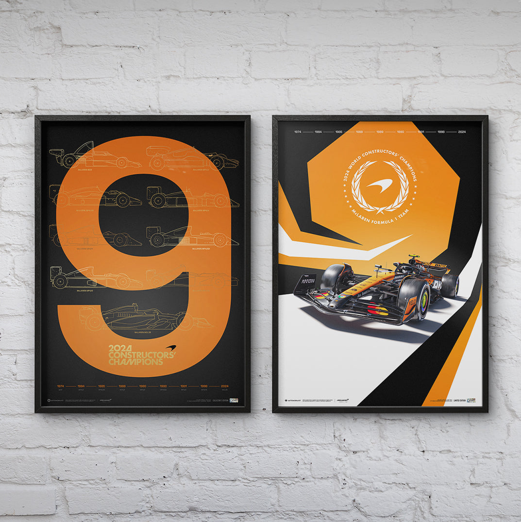 Set of 2 framed posters - McLaren Formula 1 Team - F1® World Constructors' Champions - 2024