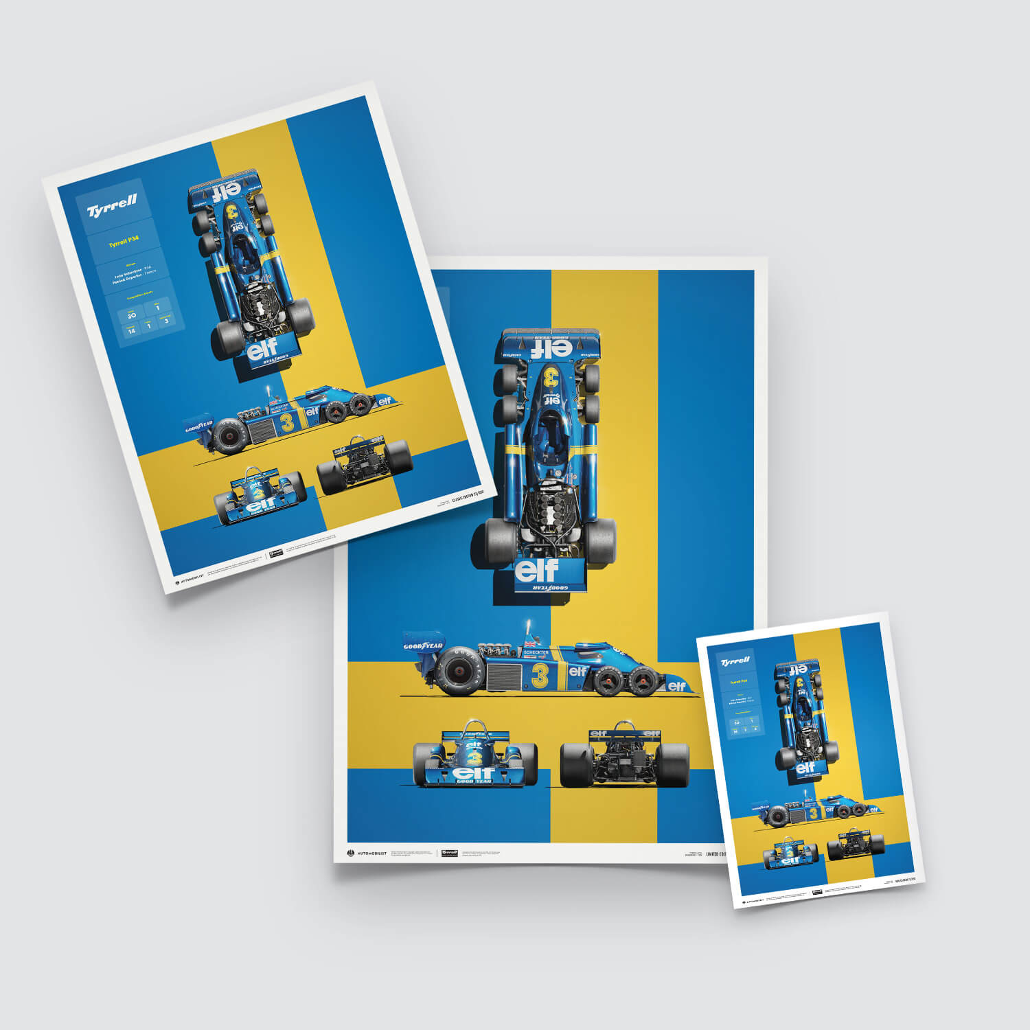 Tyrrell P34 | 1976 Blueprint | Tyrrell Poster