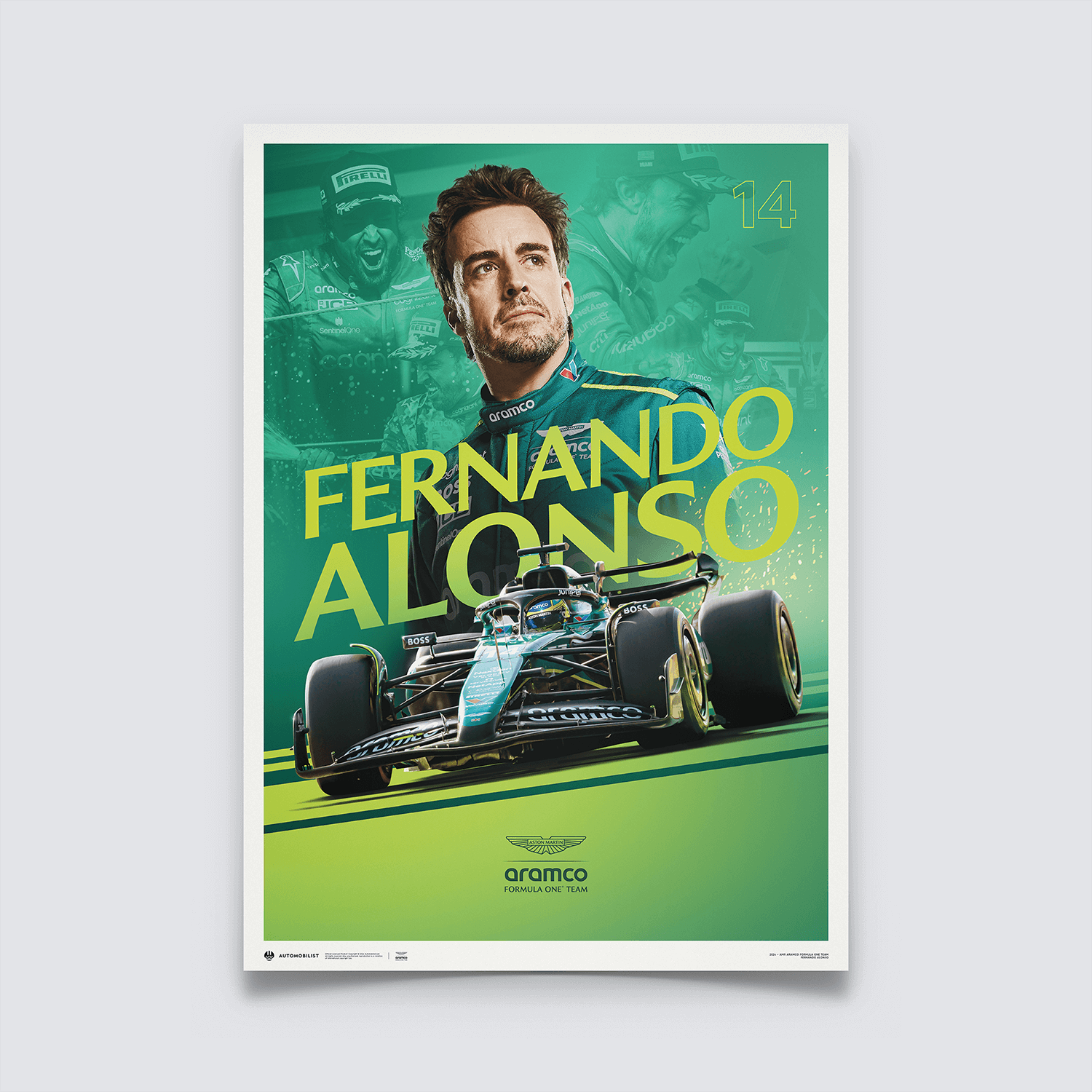 Fernando Alonso | 2024 Aston Martin Aramco Formula One® Team | Official Event Poster